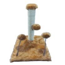 Arranhador Kimi Poste Em Sisal P/ Gato Brinquedo Mola Bege