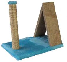 Arranhador Mini Poste Com Triângulo - Azul Bebê