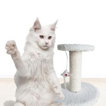 Arranhador Para Gato Poste Sisal Com Brinquedo Duplo Mini De Mesa Nicho