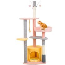 Arranhador Para Gatos Árvore de Gatos Pet Multi Níveis Casinha Brinquedo Pet- 1,35m