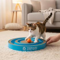 Arranhador para Gatos Azul com Bolinha Interativa e Antiestresse Modelo Compacto Resistente Arranhador para Gatos Azul com Bolinha Interativa e Antiestresse Modelo Compacto Resistente