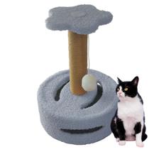 Arranhador para Gatos Bola Brincadeira Arranhar Brincar Pet Shop Sisal Interativo Aconchegante Diversão Animal de Estimação Descanso Escala Macio Conf