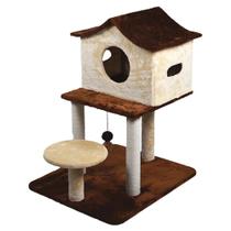 Arranhador Para Gatos Casinha Funny Com Brinquedo E Sisal Arranhador Para Gatos Casinha Funny Com Brinquedo E Sisal