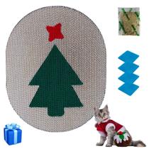 Arranhador para gatos design natalino adesivo dupla face papelão ondulado diversão natal 44Cm Resistente Catnip Arranhador para gatos design natalino adesivo dupla face papelão ondulado diversão natal 44Cm Resistente Catnip