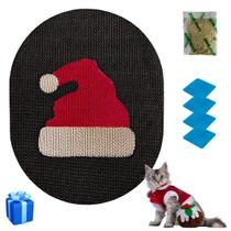 Arranhador para gatos design natalino adesivo dupla face papelão ondulado diversão natal 44Cm Resistente Catnip