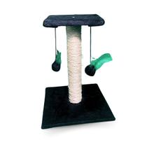 Arranhador para gatos em torre interativo sisal cor preto