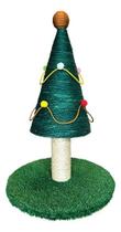 Arranhador Para Gatos Formato Árvore de Natal - com Corda de Sisal e Grama Sintetica na Base - Estrutura de Escalada