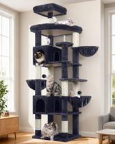 Arranhador para Gatos Globlazer S82, Torre Grande de 208 cm, 8 Postes de Arranhar