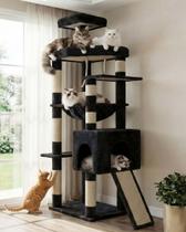 Arranhador para Gatos Heybly HCT027G 163cm de Altura para Gatos Grandes Internos Arranhador para Gatos Heybly HCT027G 163cm de Altura para Gatos Grandes Internos