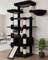Arranhador para Gatos Heybly HCT033G, Torre Multi-Níveis com Pelúcia, 200 cm Arranhador para Gatos Heybly HCT033G, Torre Multi-Níveis com Pelúcia, 200 cm