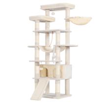 Arranhador para Gatos Heybly HCT033M 200 cm com Plataformas de Pelúcia Bege Arranhador para Gatos Heybly HCT033M 200 cm com Plataformas de Pelúcia Bege