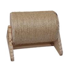 Arranhador Para Gatos Madeira Tambor Sisal Brinquedo 38cm Comprimento Lançamento!