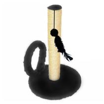 Arranhador Para Gatos Mini Poste C/ Arco Pelucia Redondo Preto