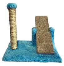 Arranhador Para Gatos Mini Poste Com Gangorra Azul Bebê