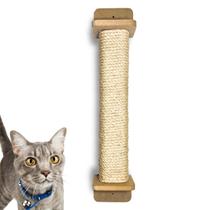 Arranhador Para Gatos Parede 80cm Sisal De 8mm Mdf E Carpete