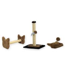 Arranhador Para Gatos Poste P Torre Sisal Poste Horizontal e Mola Maluca Com Bolinha
