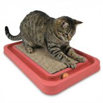 Arranhador Para Gatos Retangular com Bolinha Interativo Relax Antiestresse Brinquedos Para Pets