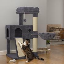 Arranhador para Gatos SHA CERLIN Torre de 91 cm com Rede e Poste de Sisal Arranhador para Gatos SHA CERLIN Torre de 91 cm com Rede e Poste de Sisal