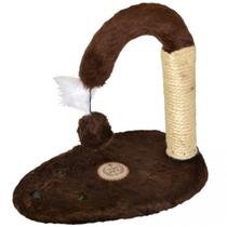 Arranhador Para Pets Gatos Pelúcia Marrom 32x21x32 cm São Pet