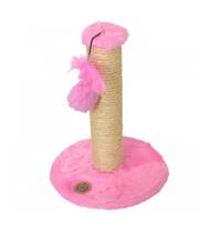 Arranhador pelucia rosa M para gatos - São Pet