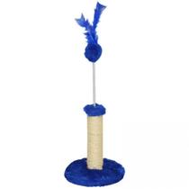 Arranhador Poste Para Pets Gatos Redondo Pequeno em Pelúcia 18x18x23 cm Azul Arranhador Poste Para Pets Gatos Redondo Pequeno em Pelúcia 18x18x23 cm Azul
