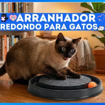 Arranhador Redondo para gatos com bolinha Antiesstress