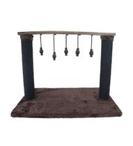 Arranhador Retangular Duplo Interativo Marrom para Gatos Pet Injet