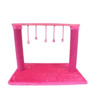 Arranhador Retangular Duplo Interativo Rosa para Gatos Pet Injet