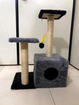Arranhador Toca Para Gato Cinza - Dodytoy Brinquedos Para Pets