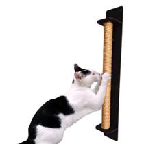 Arranhador Vertical Para Gatos, 60 cm, Sisal, Madeira, Cor Preta