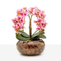 Arranjo 4 Hastes Orquídea Flor Artificial Realista Decoração Centro de Mesa Arranjo 4 Hastes Orquídea Flor Artificial Realista Decoração Centro de Mesa