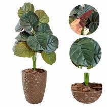 Arranjo Artificial Caladium Alocacia com Vaso Polietileno