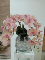 Arranjo Artificial Orquídeas Rosa com Folhagem.