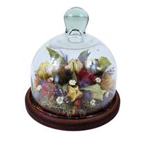 Arranjo Bougainville Encantado na Cúpula de Vidro Médio