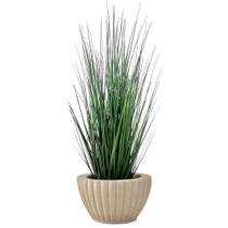 Arranjo Capim Artificial Planta Com Vaso Bacia Completo Arranjo Capim Artificial Planta Com Vaso Bacia Completo