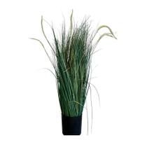 Arranjo Capim Verde Artificial Permanente com Vaso Flor Arte 78cm Florarte