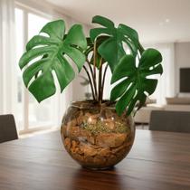 Arranjo Centro de Mesa Mini Costela de Adão Artificial Completo Arranjo Centro de Mesa Mini Costela de Adão Artificial Completo