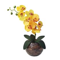 Arranjo Centro Mesa 1 Orquídea Artificial Vaso Elô Arranjo Centro Mesa 1 Orquídea Artificial Vaso Elô