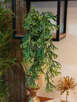 Arranjo com vaso planta folhagem verde pendentes trepadeiras folhas artificiais realistas decoração de prateleiras