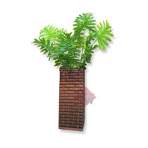 Arranjo Costela de Adão em Vaso Cachepot Trançado Médio