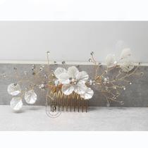 Arranjo de Cabelo Tiara Grinalda Cabelo Noiva A28 Arranjo de Cabelo Tiara Grinalda Cabelo Noiva A28