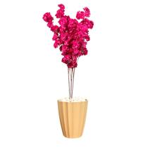 Arranjo de Cerejeira Artificial com Vaso e Pedras Brancas Elegância Duradoura