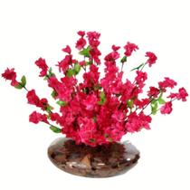 Arranjo De Flores de Pessegueiro Pink Artificial e vaso - La Caza Store