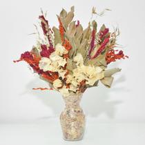 Arranjo de flores desidratadas petit core vibrantes + vaso de vidro Arranjo de flores desidratadas petit core vibrantes + vaso de vidro