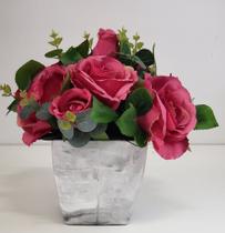 Arranjo De Flores Flor Rosas Vaso Completo