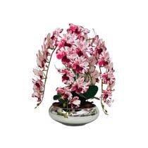Arranjo De Flores Orquídeas 3D Toque Real Com Vaso - Cris - La Caza Store