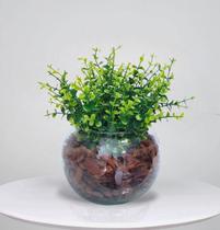 Arranjo de Folhagem Verde Eucalipto Artificial No Terrário