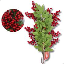 Arranjo de Folhas e Frutinhas Berry Natalino para Decoração Arvore De Natal, Festas de Final de Ano Arranjo de Folhas e Frutinhas Berry Natalino para Decoração Arvore De Natal, Festas de Final de Ano