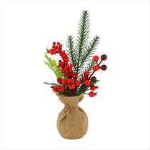 Arranjo de Mesa natalino Galhos e Berry 35cm - Magizi Arranjo de Mesa natalino Galhos e Berry 35cm - Magizi