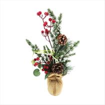 Arranjo de mesa Rustico Berrys Pinhas 43 cm Arranjo de mesa Rustico Berrys Pinhas 43 cm